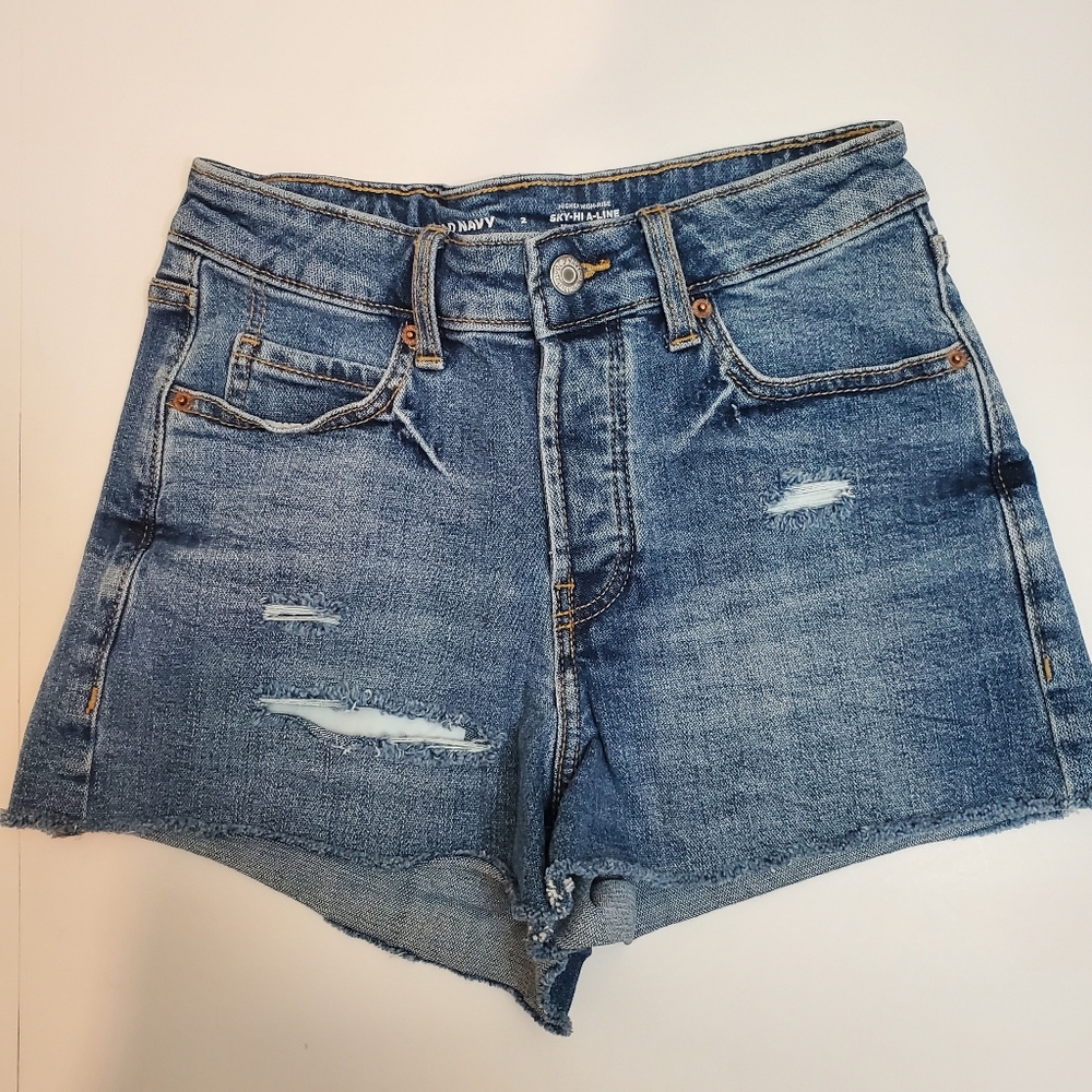 3/$30 Old Navy Blue Distressed Denim Shorts